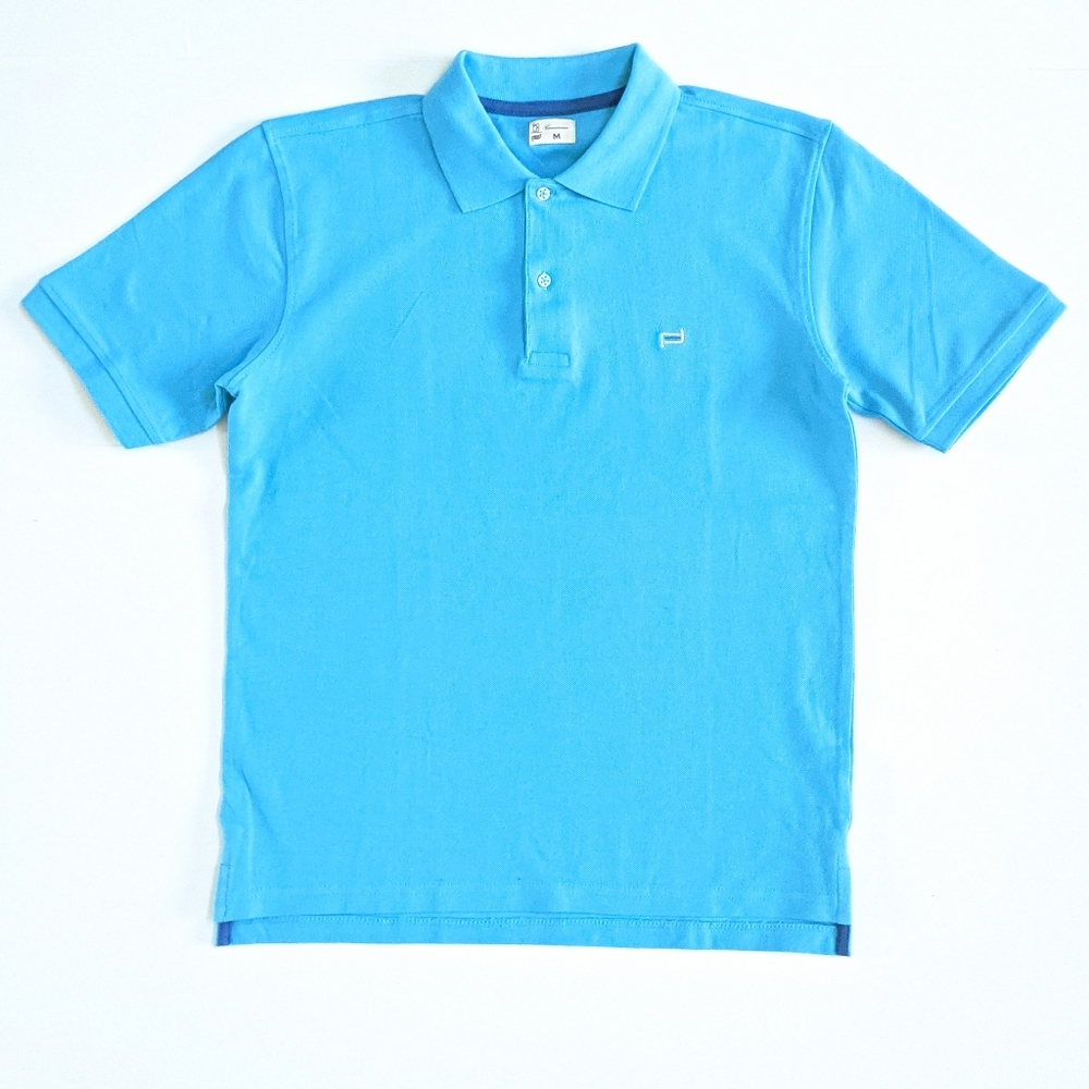 Camicissima Milan Italy Basic Cotton Turquoise Short Sleeve Polo NWOT